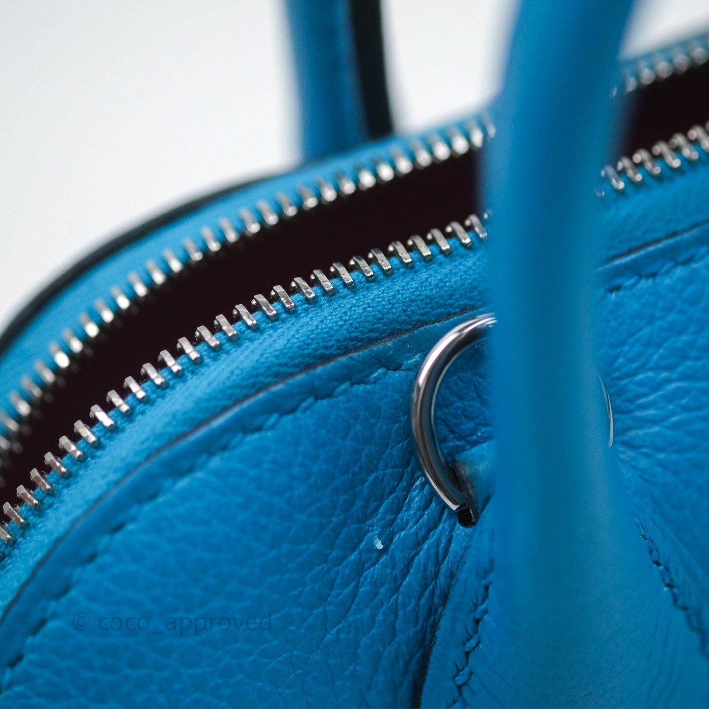 Hermès Bolide Mini 1923 Bleu Frida 0F/ Rose Mexico 0D Evercolor Palladium Hardware