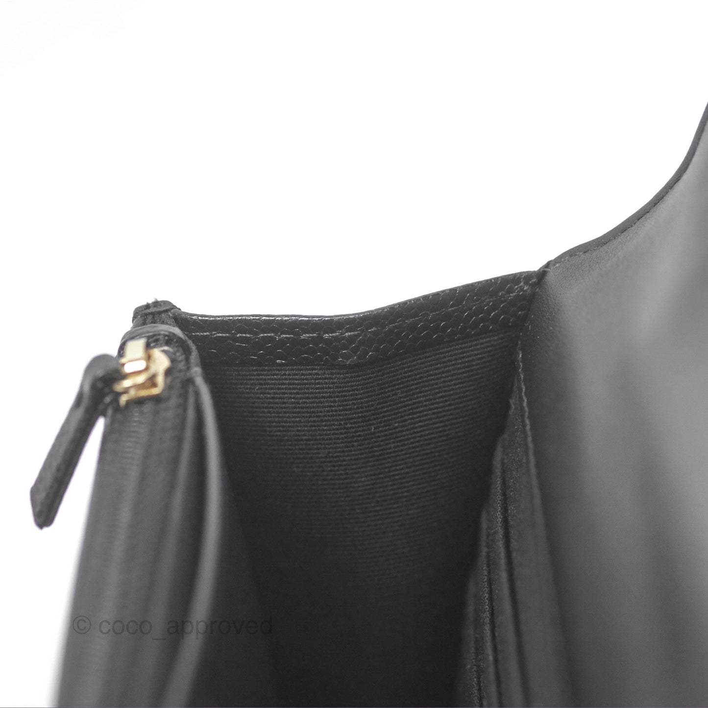 Chanel Top Handle Wallet On Chain WOC Black Caviar Gold Hardware 22S