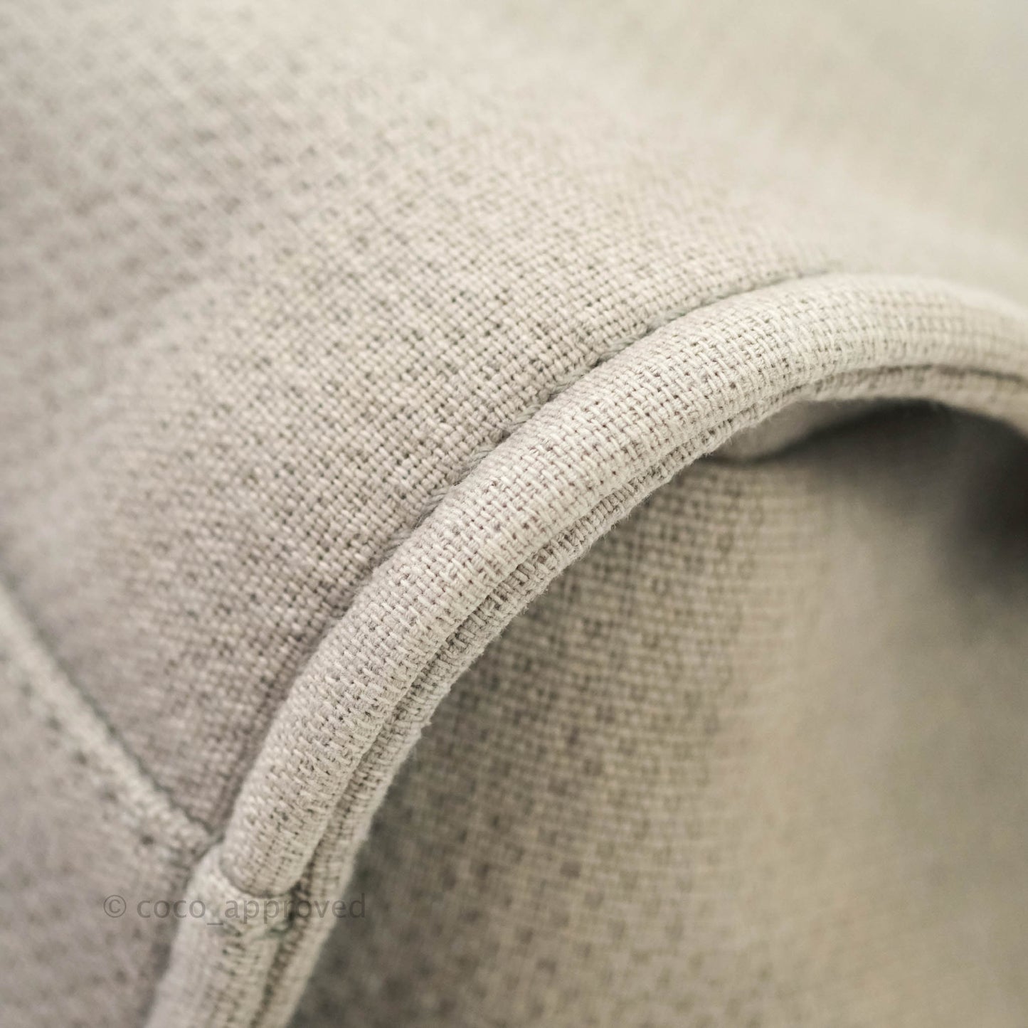 Chanel Large Deauville Grey Canvas Silver Hardware