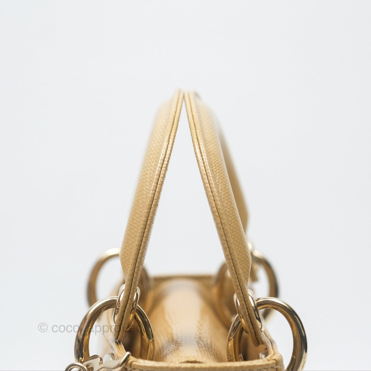 Christian Dior Mini Lady Dior Beige Lizard Gold Hardware