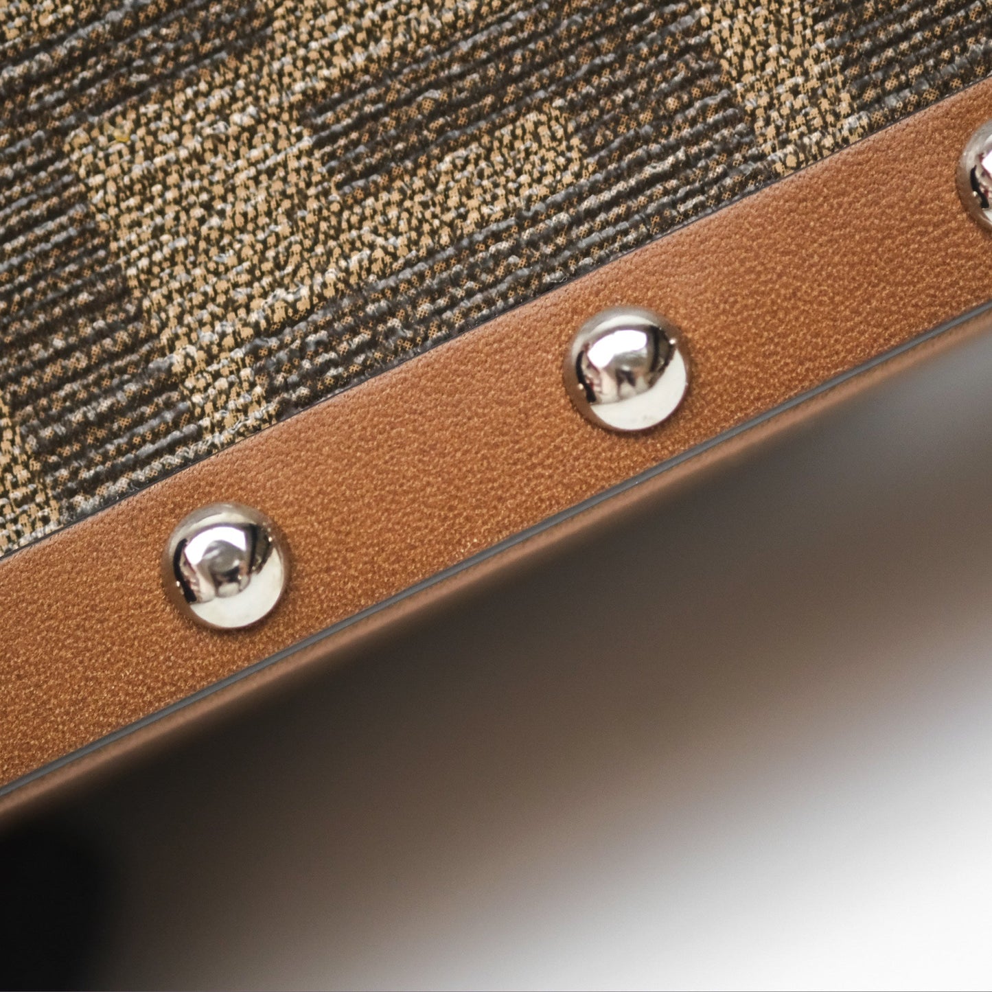 Fendi Mini Baguette Trunk Brown Zucca Canvas