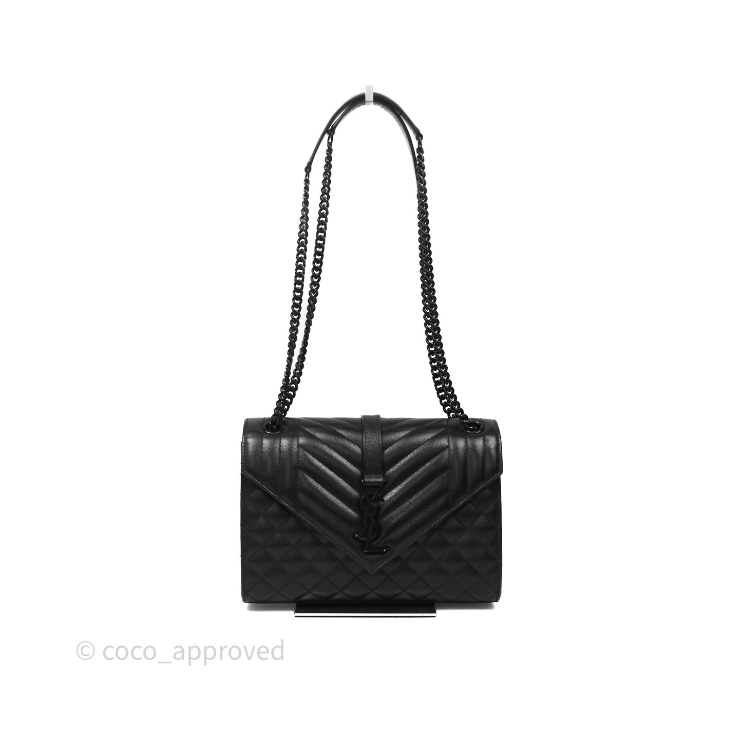 Saint Laurent Envelope Medium So Black Caviar