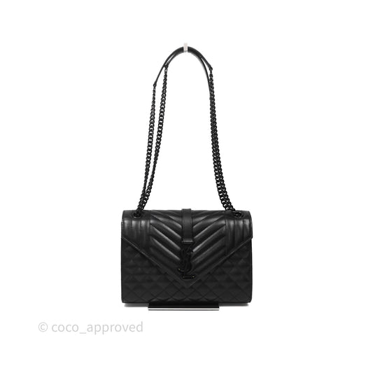 Saint Laurent Envelope Medium So Black Caviar