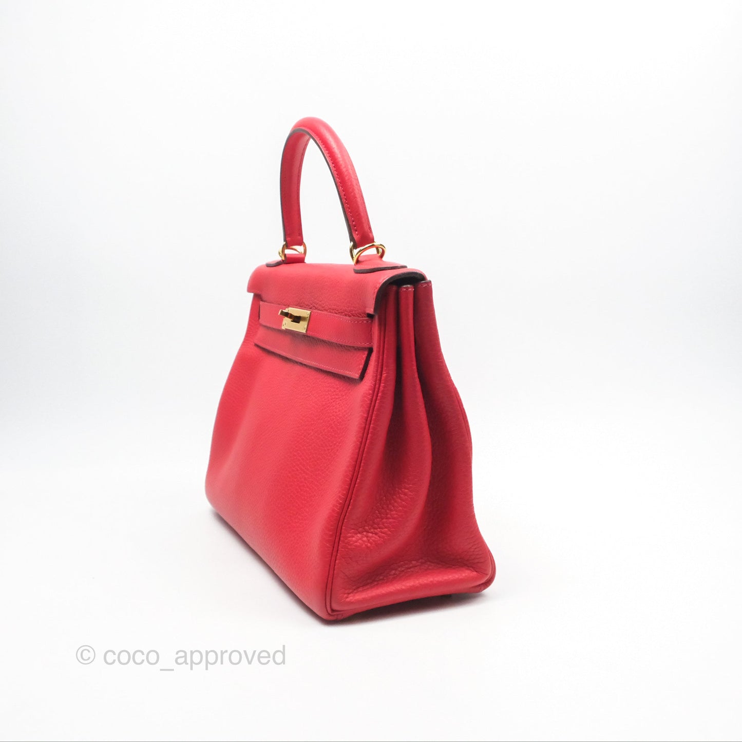 Hermès Kelly 28 Retourne Rouge Tomate S5 Clemence Gold Hardware