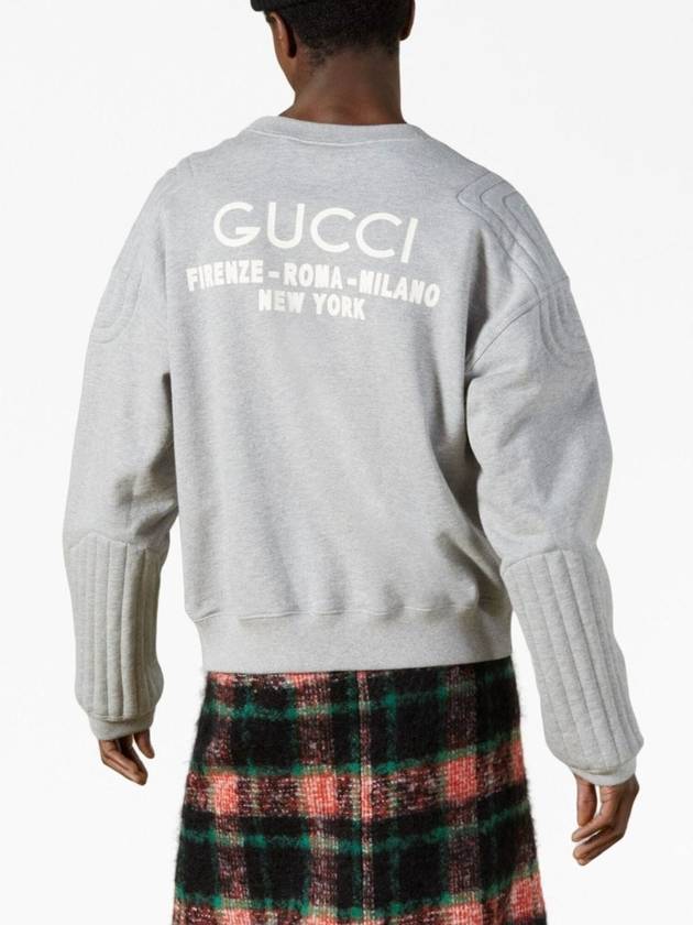 Luxury Gucci Trending 2025 Men's Back Logo Sweatshirt Grey