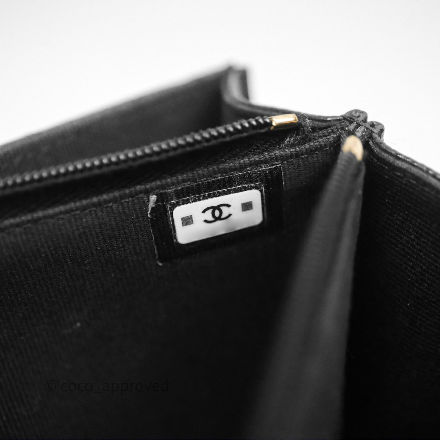 Chanel WOC Bag Charm Black Caviar Gold Hardware