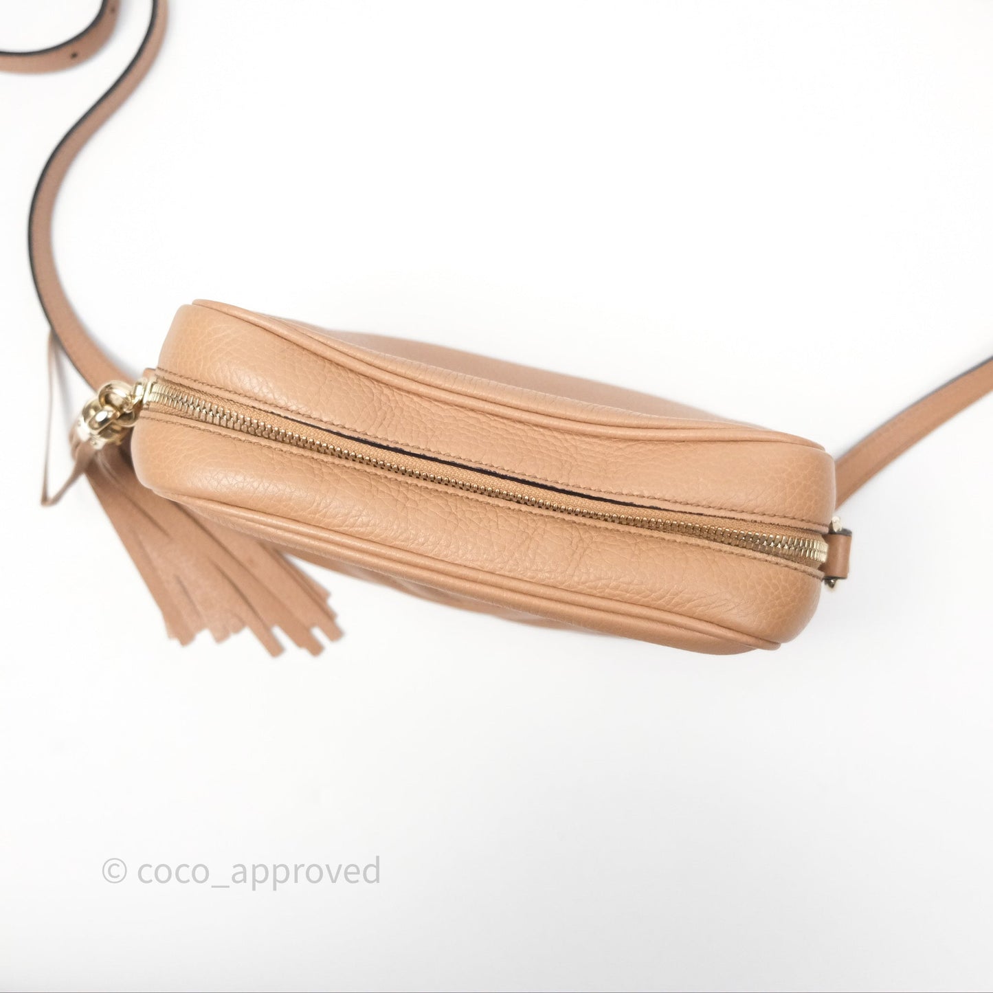 Gucci Small Soho Disco Bag Calfskin Beige