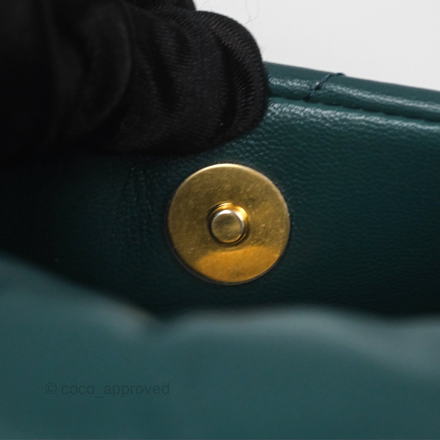 Chanel 19 Medium Green Goatskin Mixed Hardware
