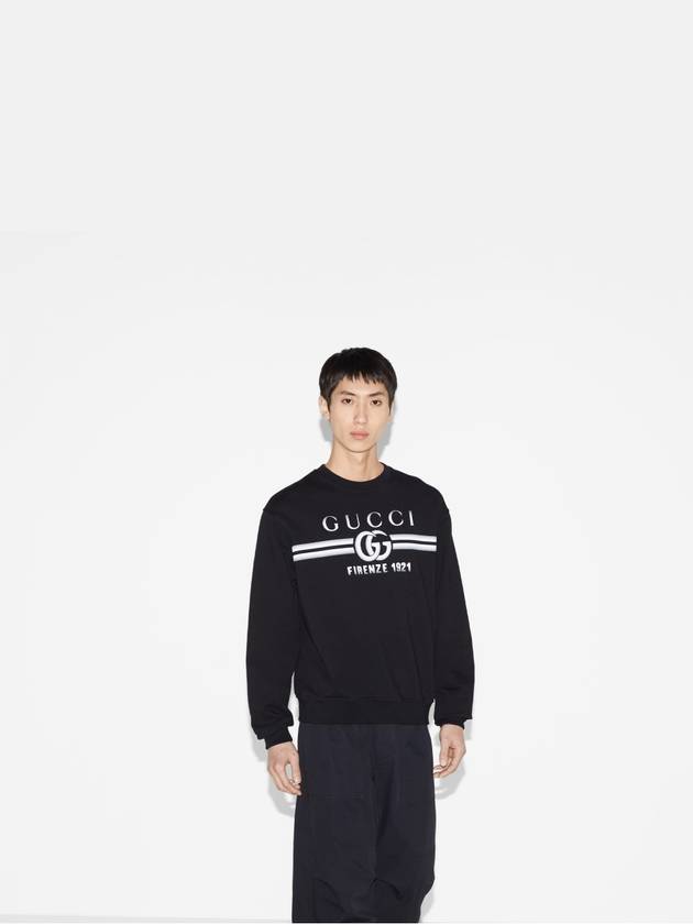 Luxury Gucci Trending 2025 Printed Cotton Sweater Black