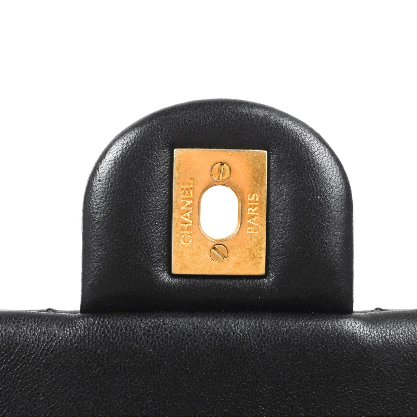 Chanel Mini Rectangular Pearl Crush Black Lambskin Aged Gold Hardware