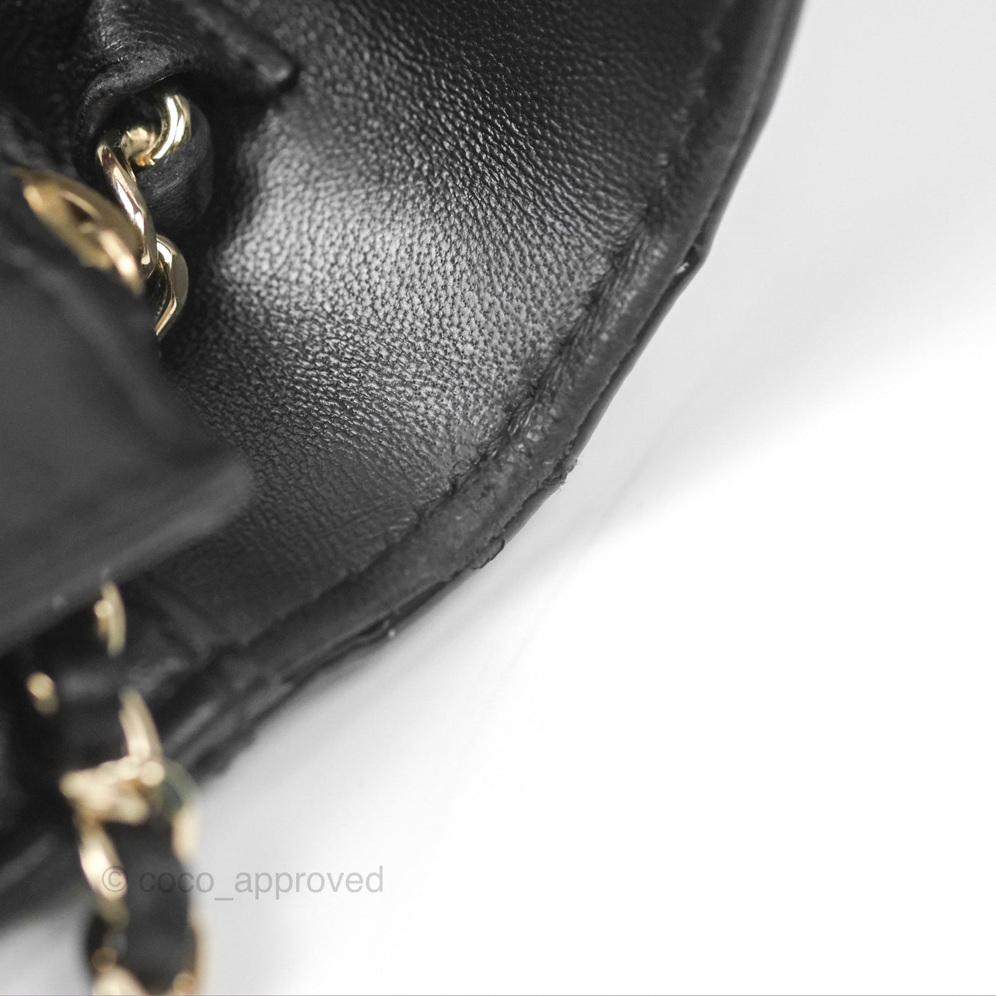 Chanel Wallet On Chain WOC Black Patent Lambskin Gold Hardware