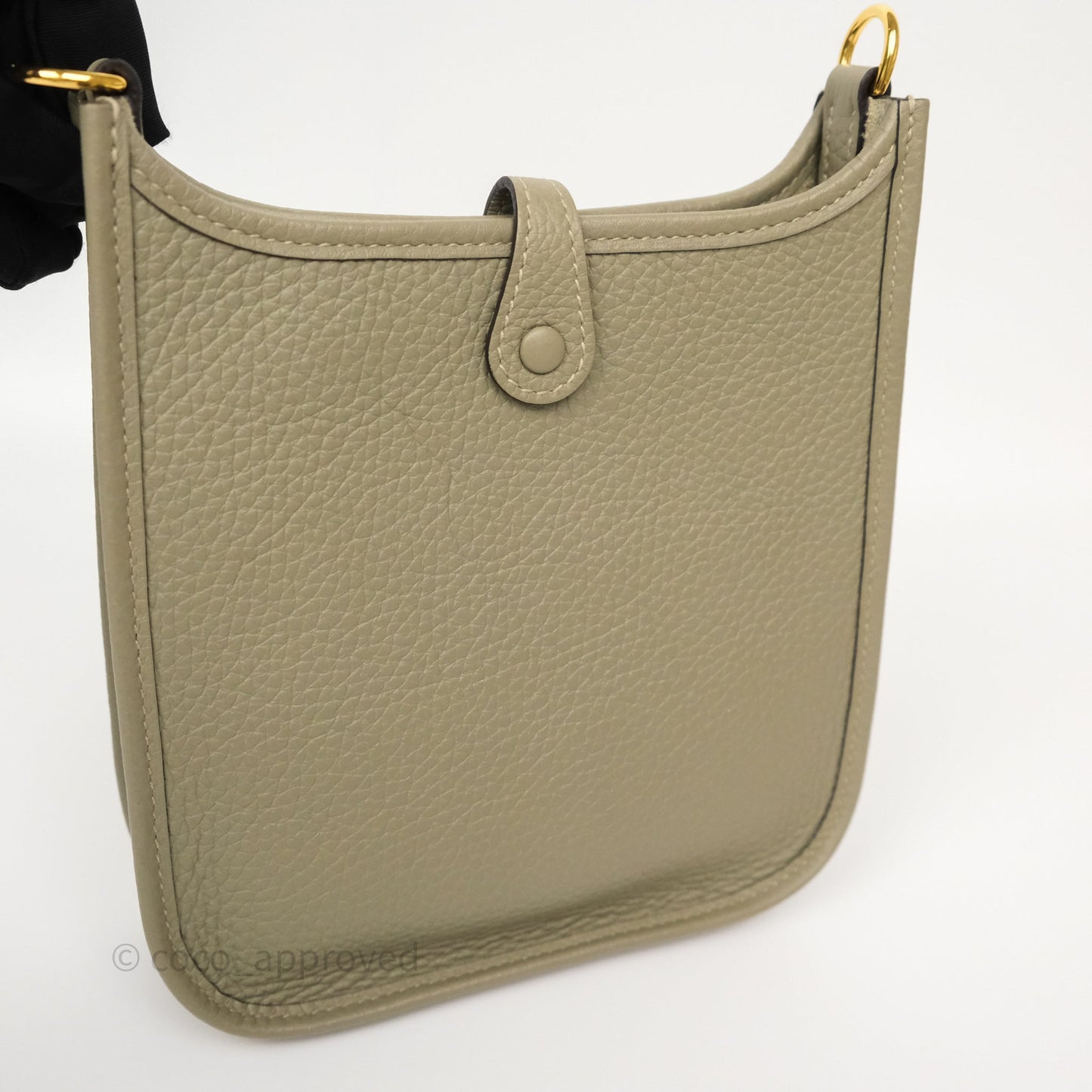 Hermès Mini Evelyne 16 Sauge Q1 Clemence Gold Hardware