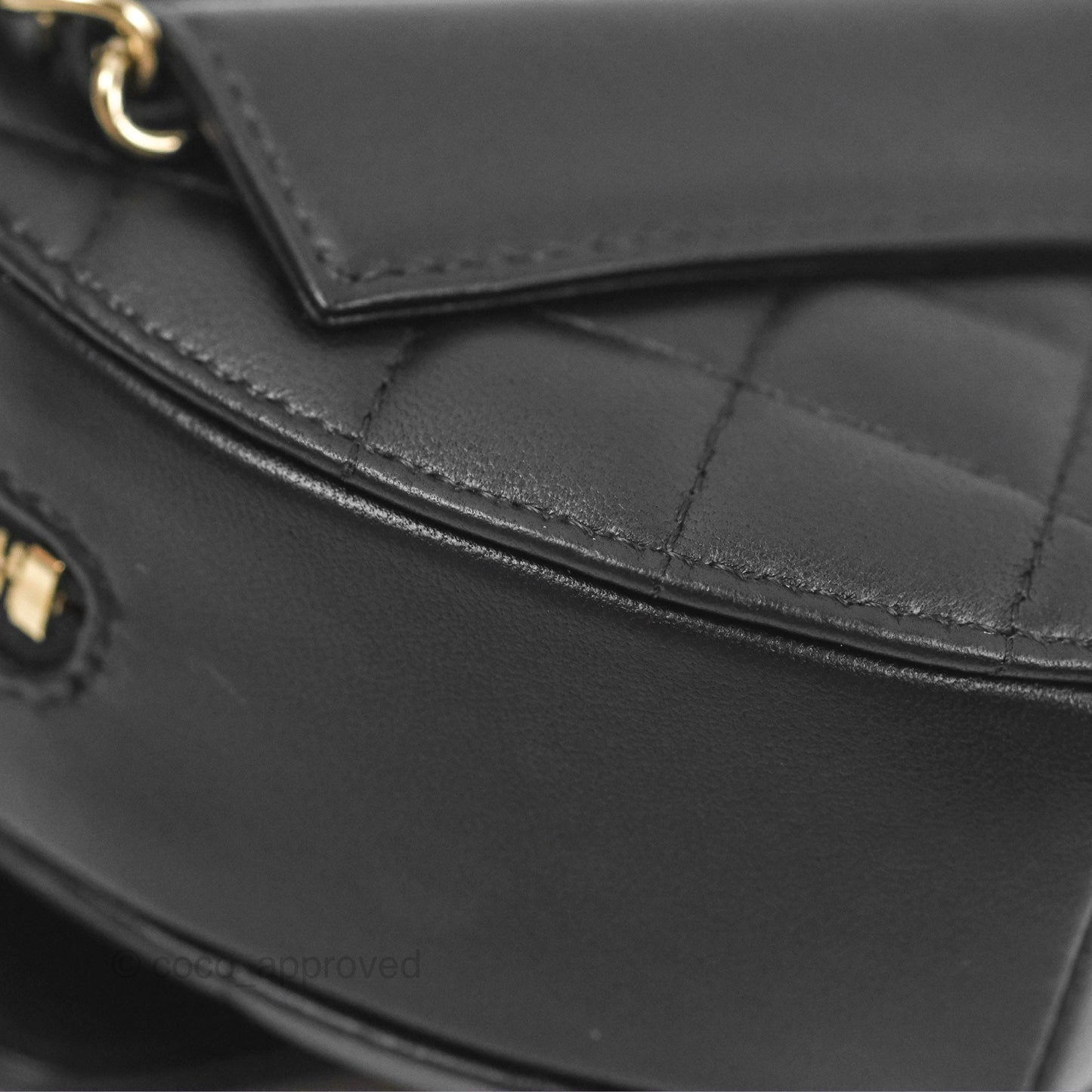 Chanel Mini Heart Belt Bag Black Lambskin Gold Hardware 22S