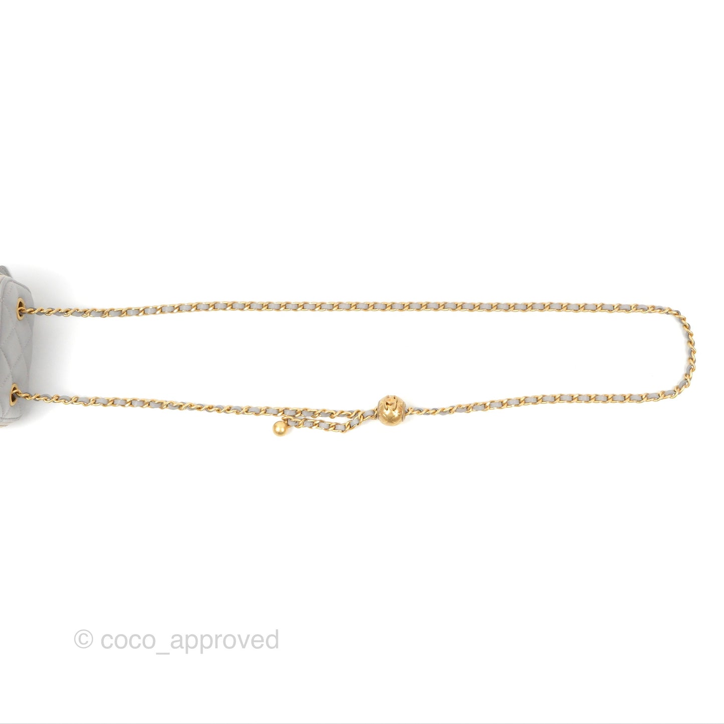 Chanel Classic Pearl Crush Mini Vanity With Chain Grey Lambskin Aged Gold Hardware