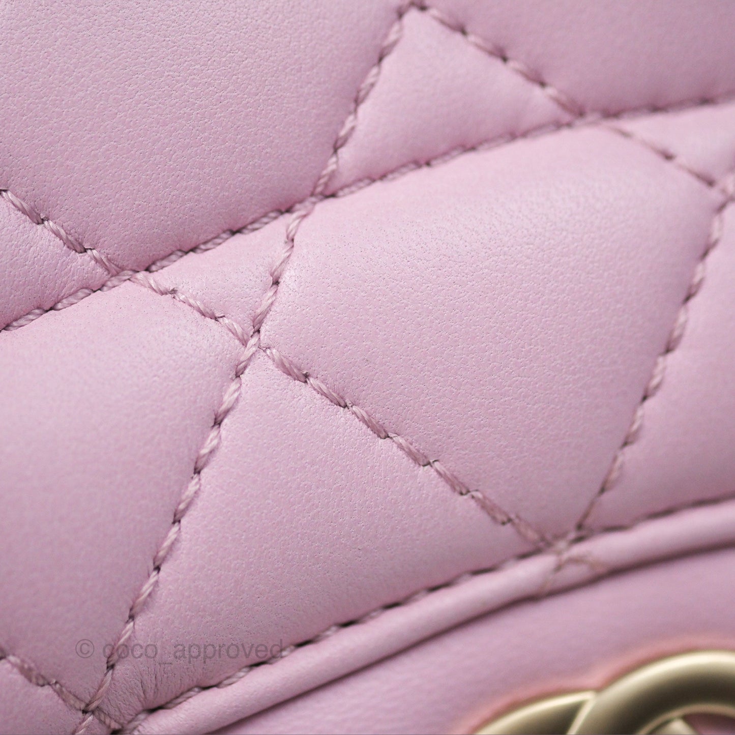 Chanel Quilted Flap Bag Pink Lambskin Aged Gold Hardware