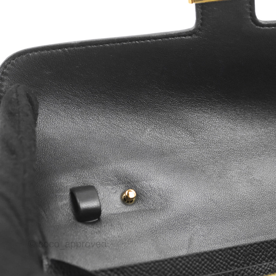 Hermès Constance Long To Go Wallet Black Epsom Gold Hardware