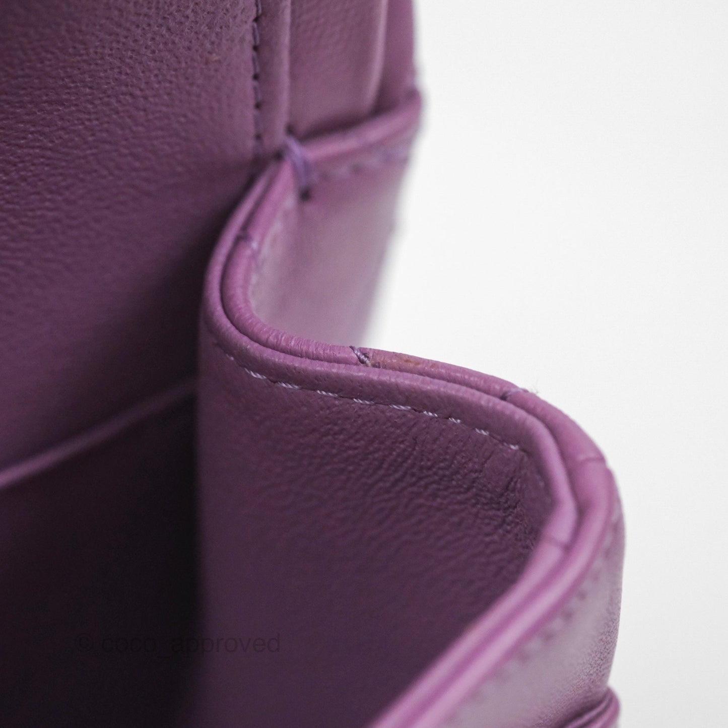 Chanel Small Classic Flap Quilted Purple Lambskin Silver Hardware
