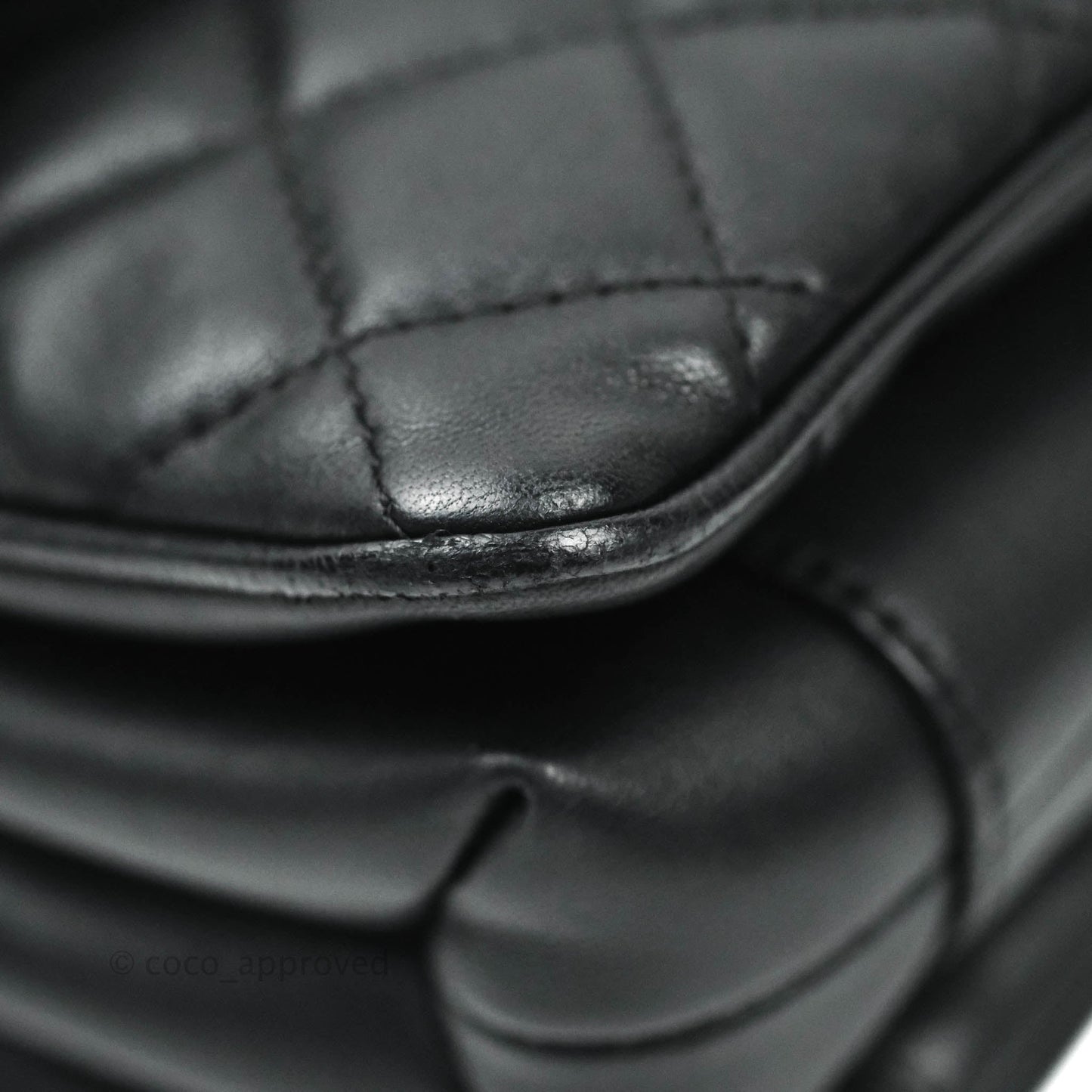 Chanel Coco Vintage Flap Bag Black Lambskin Aged Gold Hardware