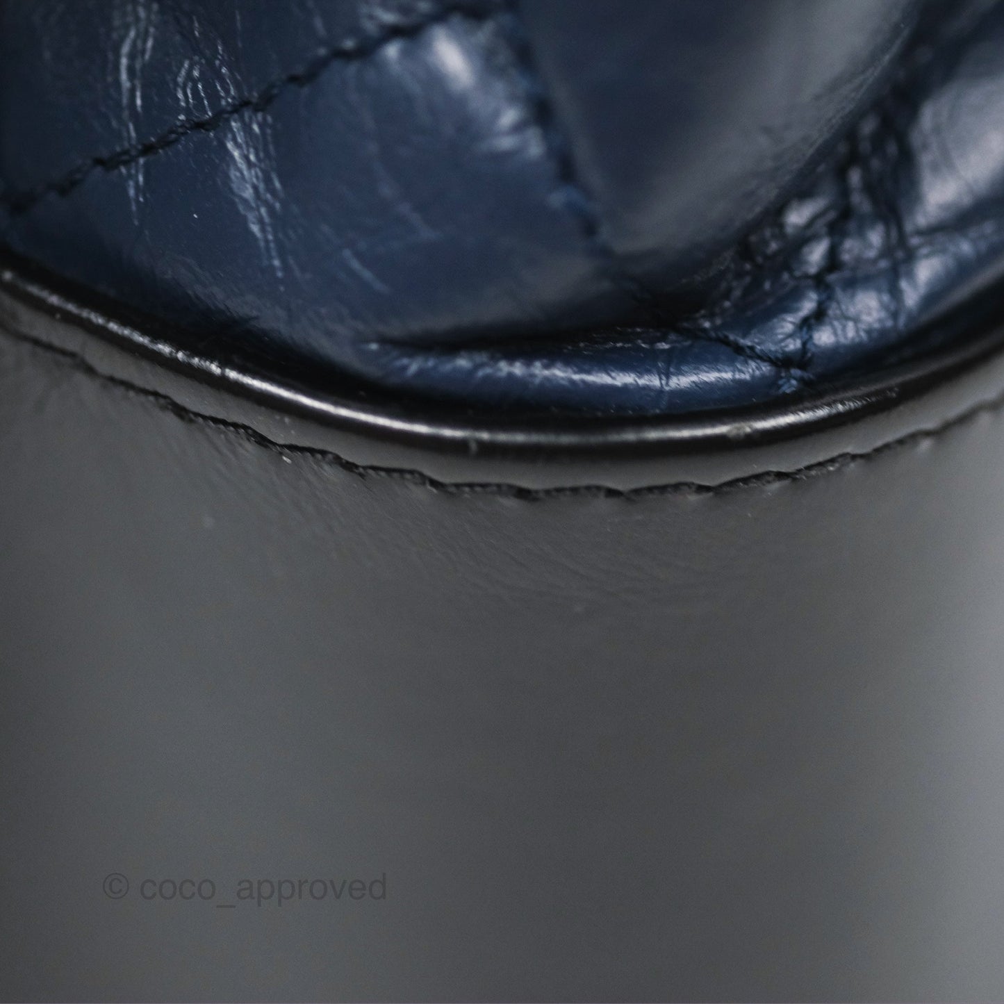 Chanel Large Gabrielle Hobo Navy Black Aged Calfskin Mixed Hardware