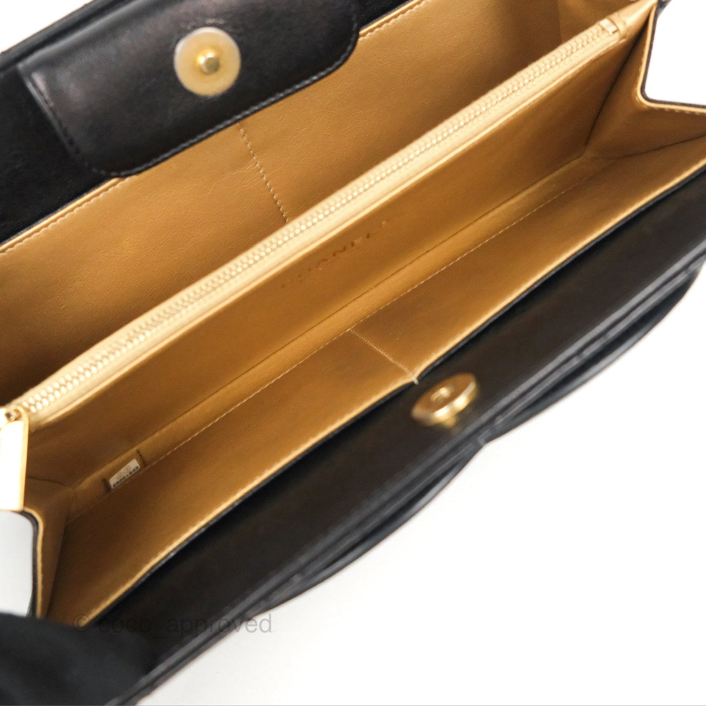 Chanel Coco Midnight Clutch Black Lambskin Gold Hardware