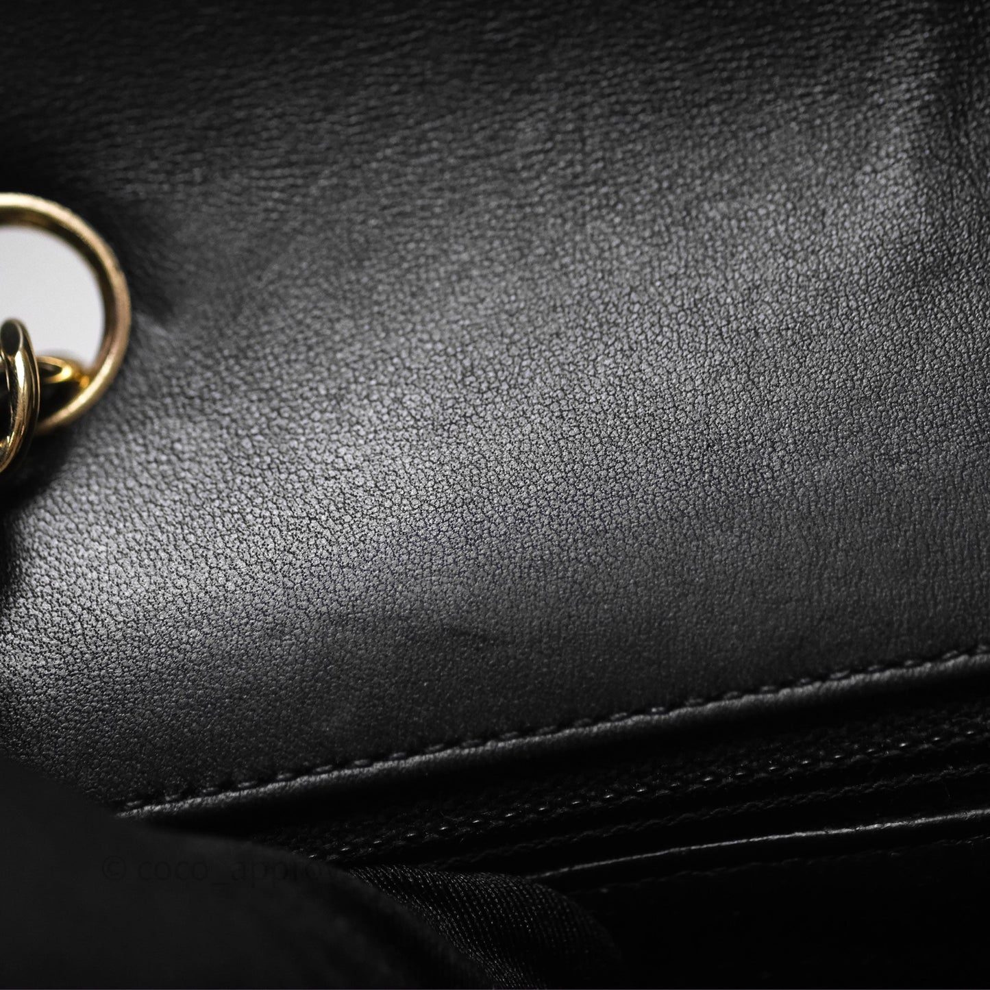 Chanel Mini Rectangular Chevron Black Lambskin Gold Hardware