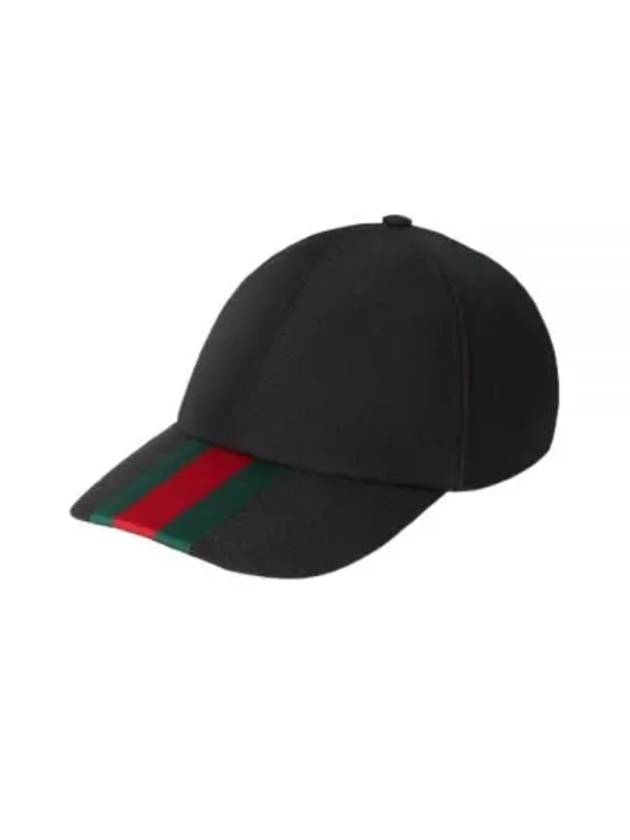 Luxury Gucci Trending 2025 Web Canvas Base Ball Cap Black