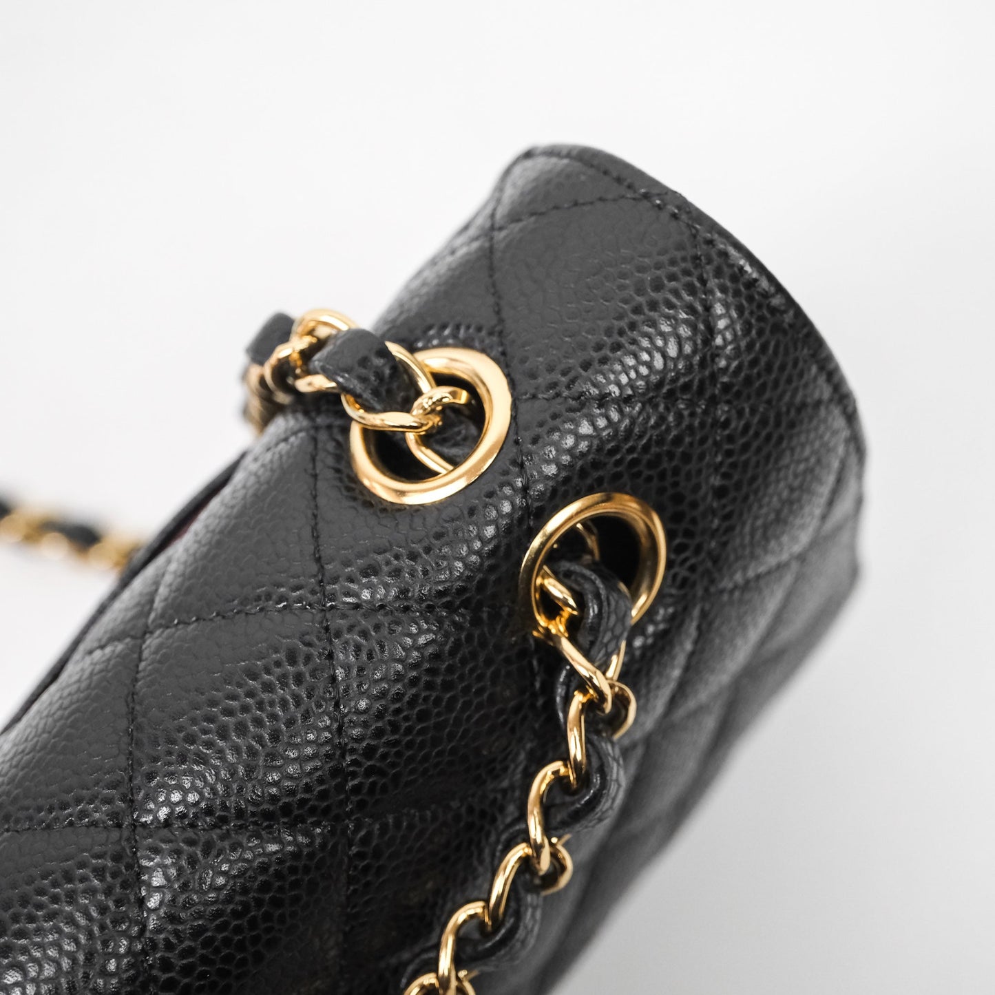 Chanel Classic M/L Medium Flap Quilted Black Caviar Gold Hardware