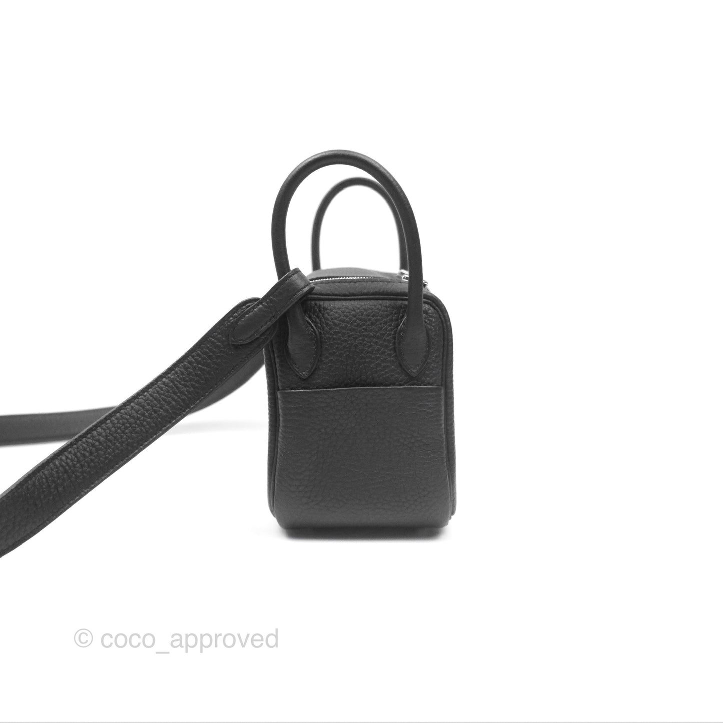 Hermès Mini Lindy 20 Noir 89 Clemence Palladium Hardware