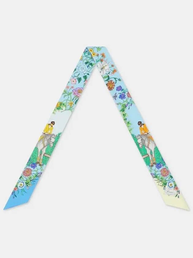Luxury Gucci Trending 2025 All over Flora Print Silk Neck Bow 816715 3G001 3972