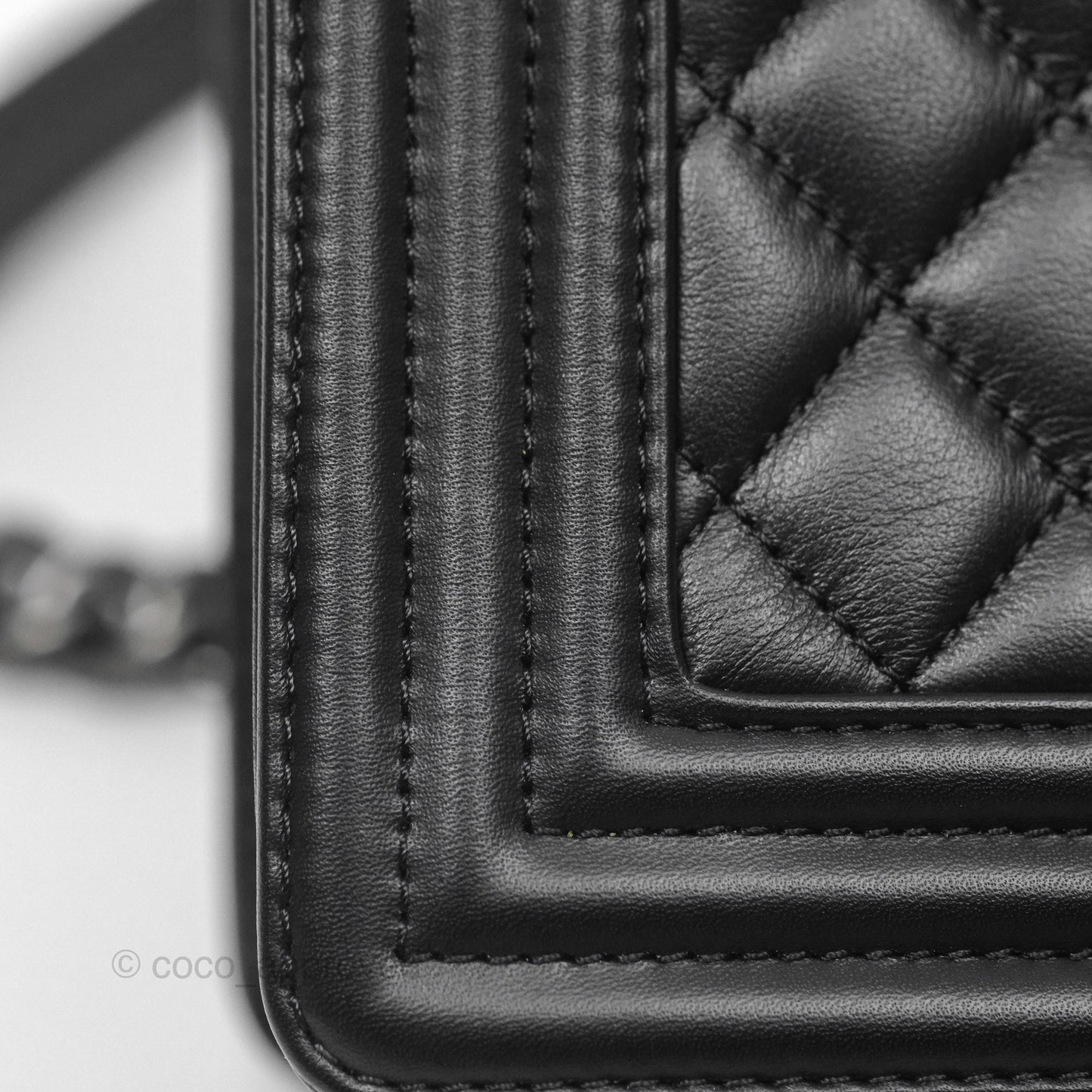Chanel Medium Boy Quilted Black Calfskin Ruthenium Hardware