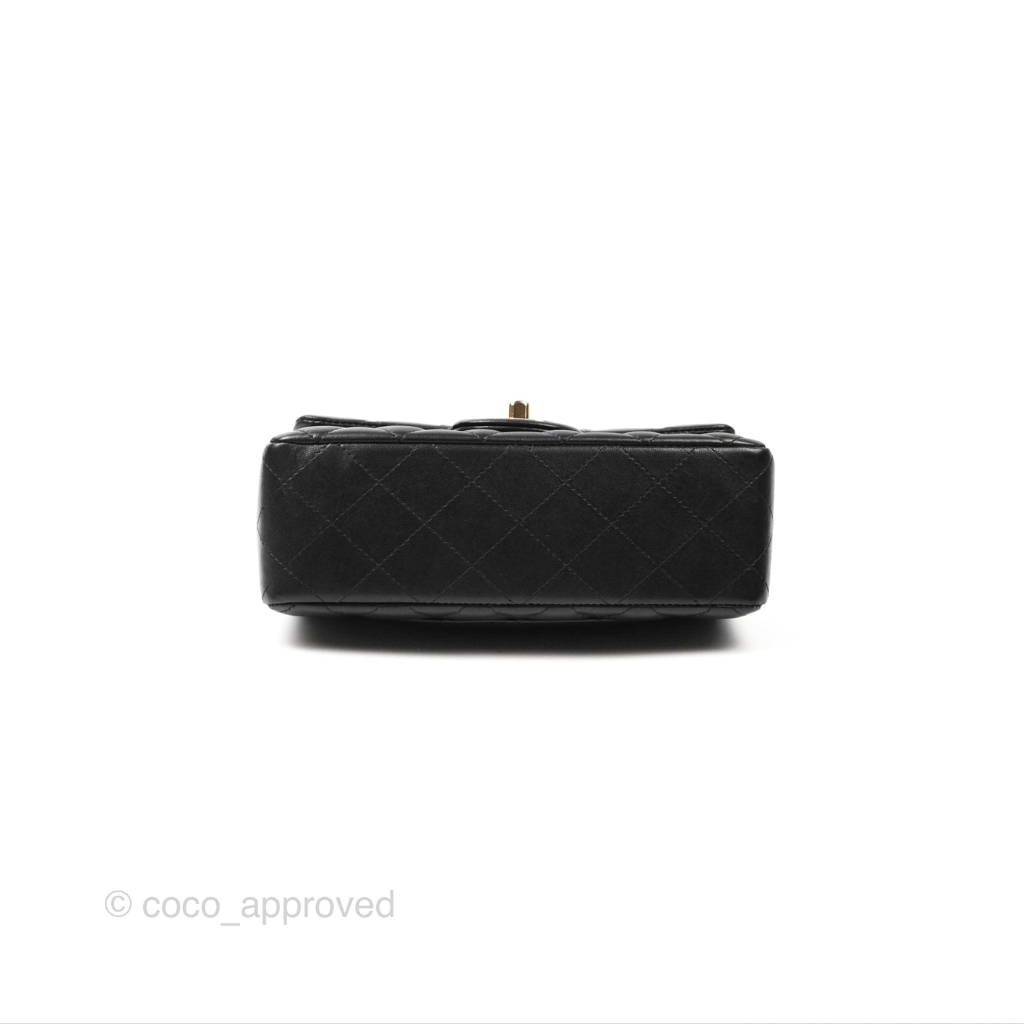 Chanel Quilted Mini Rectangular Flap With Charms Black Lambskin Gold Hardware 21C