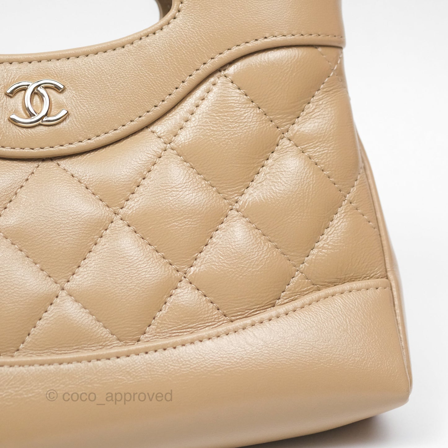 Chanel Nano 31 Beige Shiny Lambskin Gold Hardware
