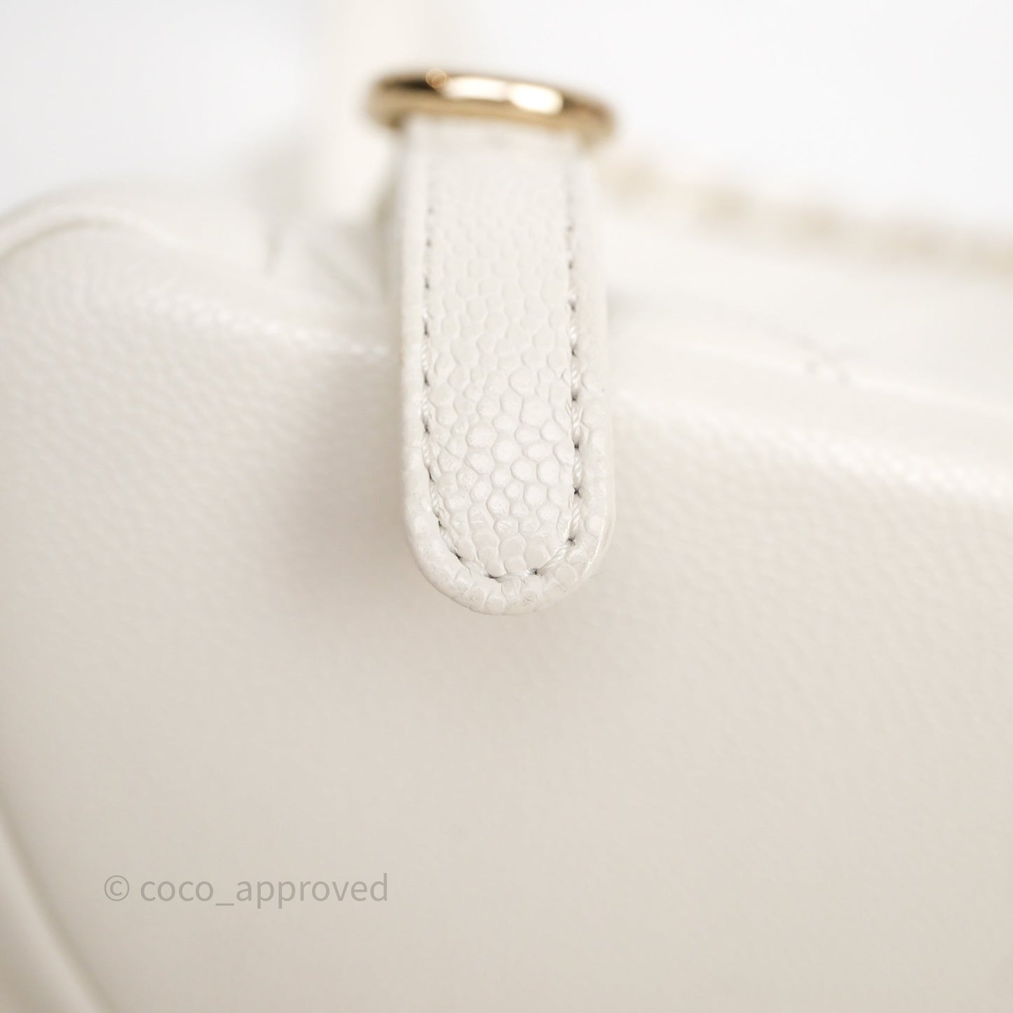 Chanel Duma Backpack Medium White Caviar Gold Hardware