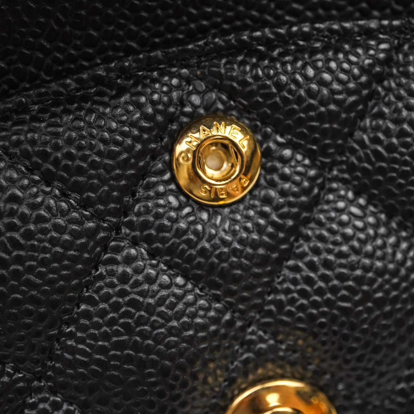 Chanel Small Classic Flap Quilted Black Caviar Gold Hardware