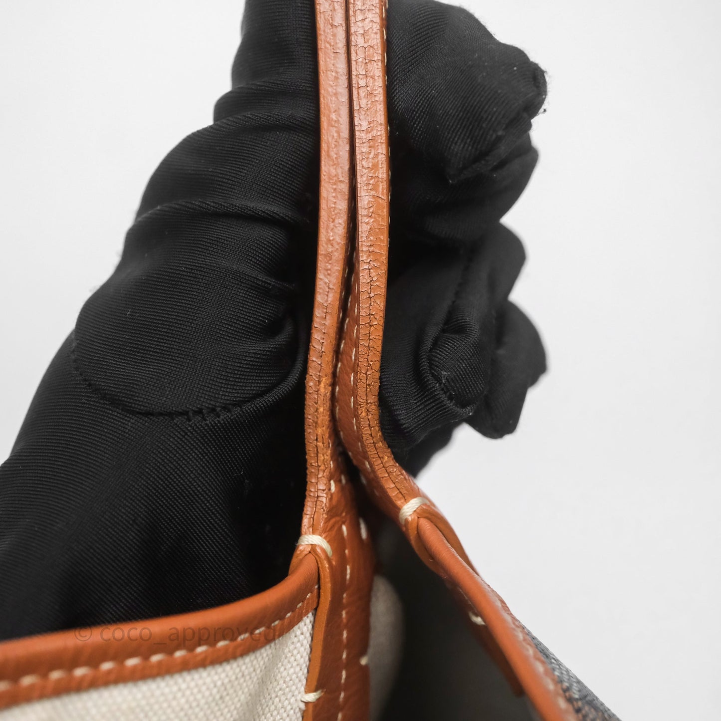 Goyard Saint Louis Tote Bag GM Black/Tan