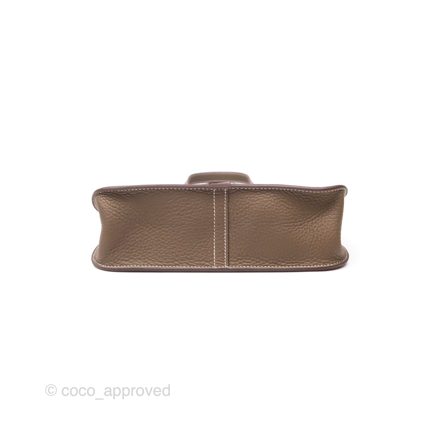 Hermès Halzan 25 Etoupe Clemence Palladium Hardware