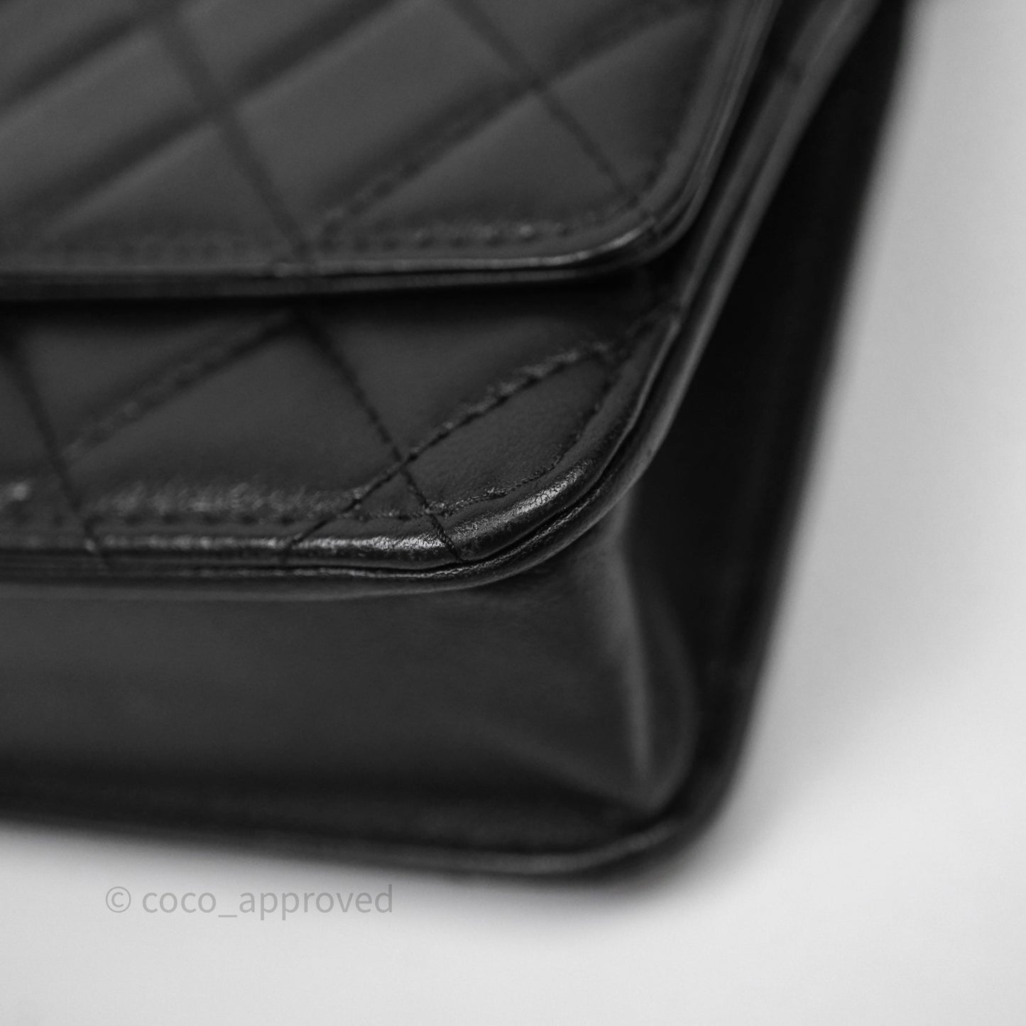 Chanel Quilted Trendy CC WOC Wallet On Chain So Black Lambskin