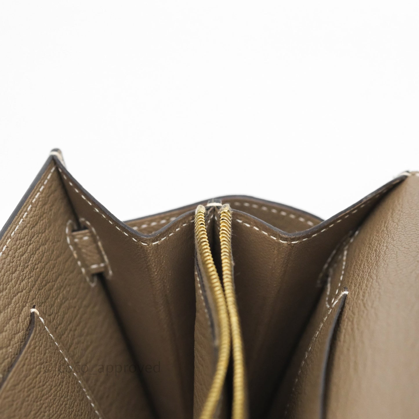 Hermès Kelly To Go Wallet Etoupe 18 Chevre Mysore Gold Hardware