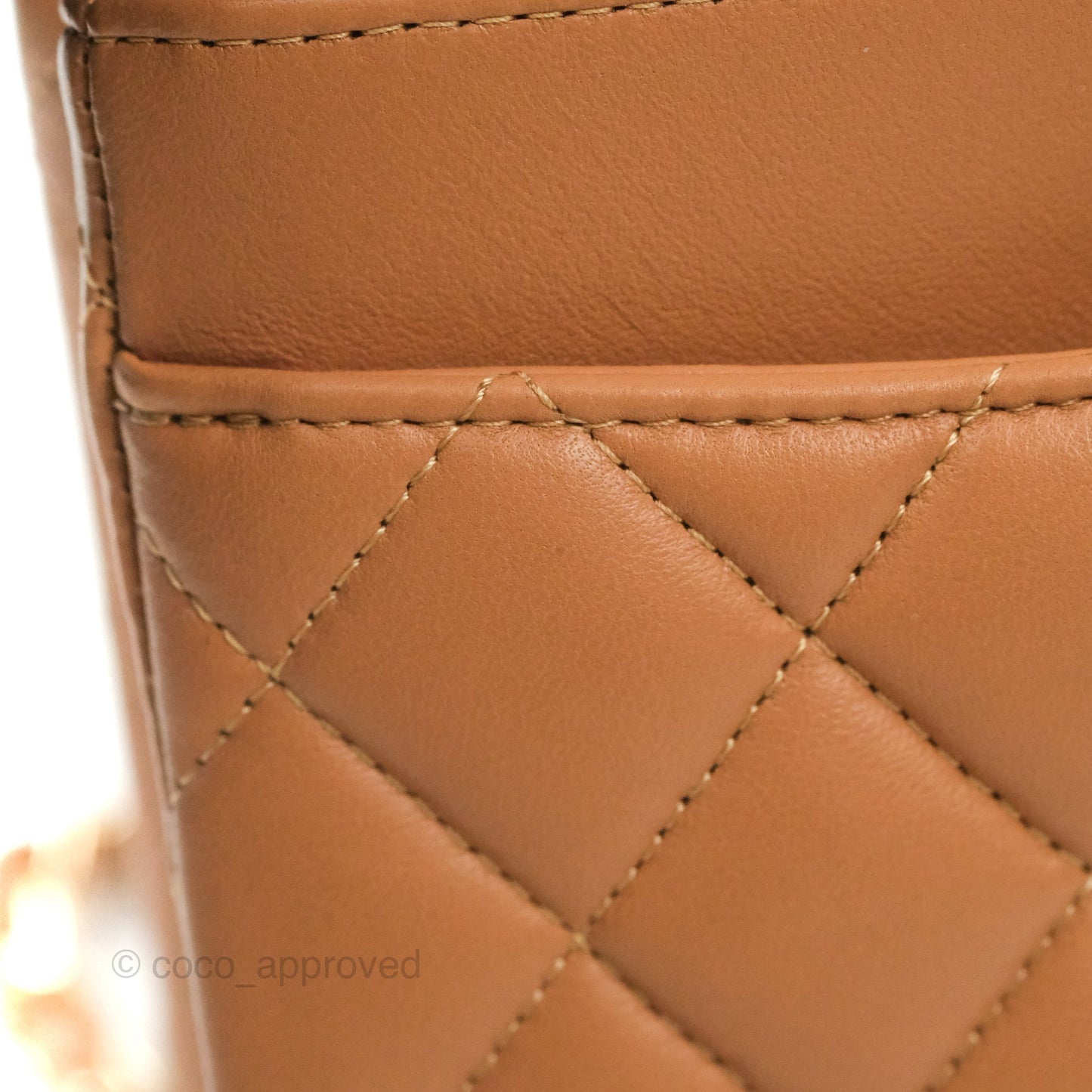Chanel Small Classic Quilted Flap Dark Beige Caramel Lambskin Gold Hardware 21P