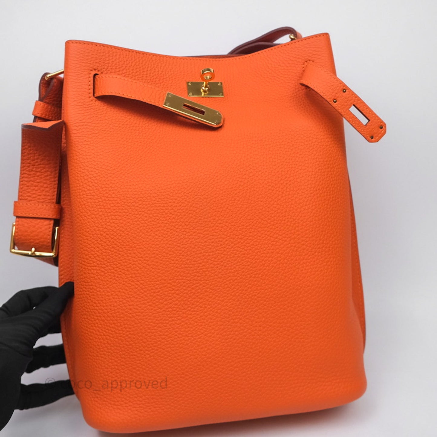 Hermes Kelly So Orange Togo Gold Hardware