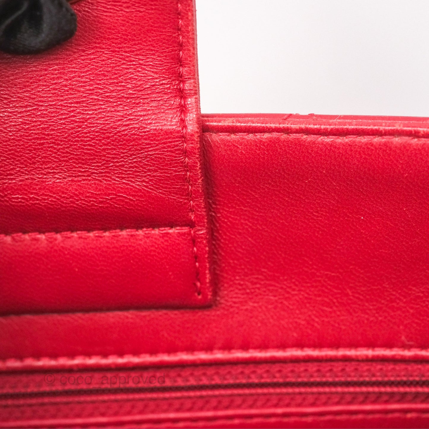 Chanel Tote Bag Red Lambskin Aged Gold Hardware