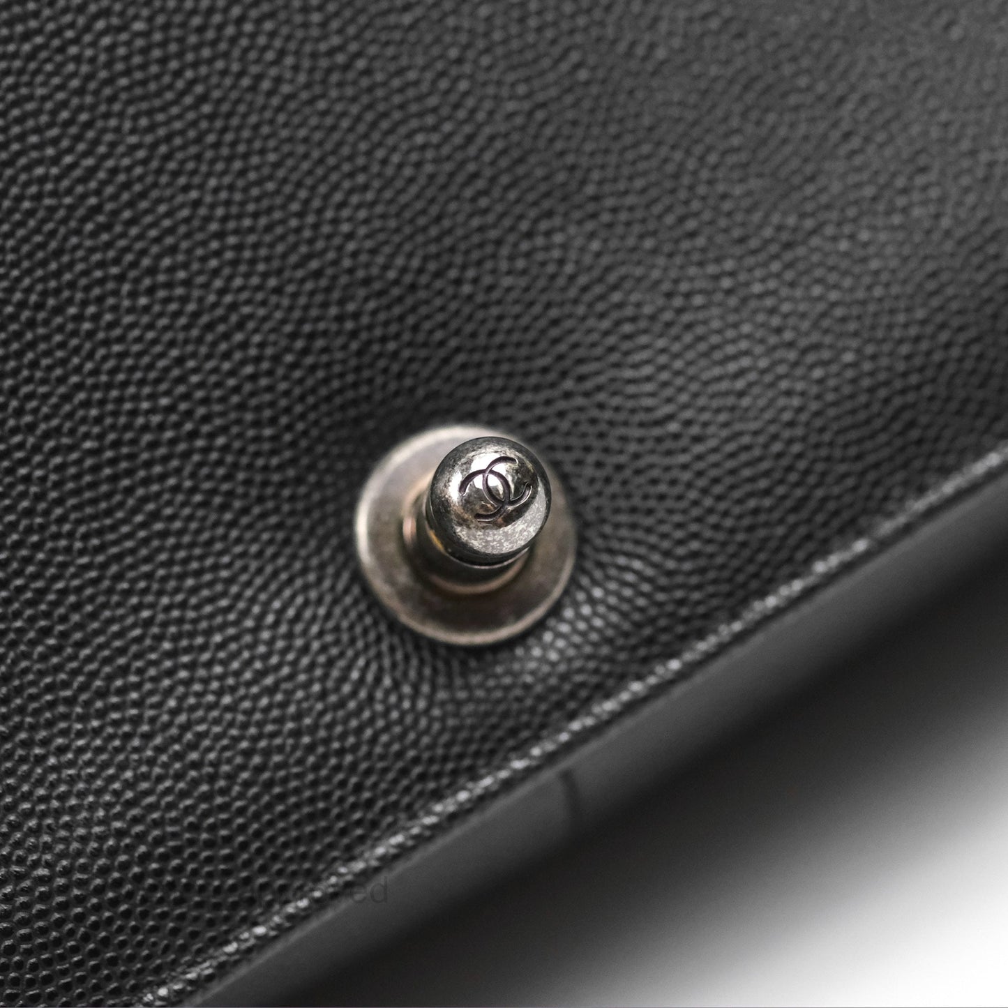 Chanel Quilted Medium Boy Black Caviar Ruthenium Hardware