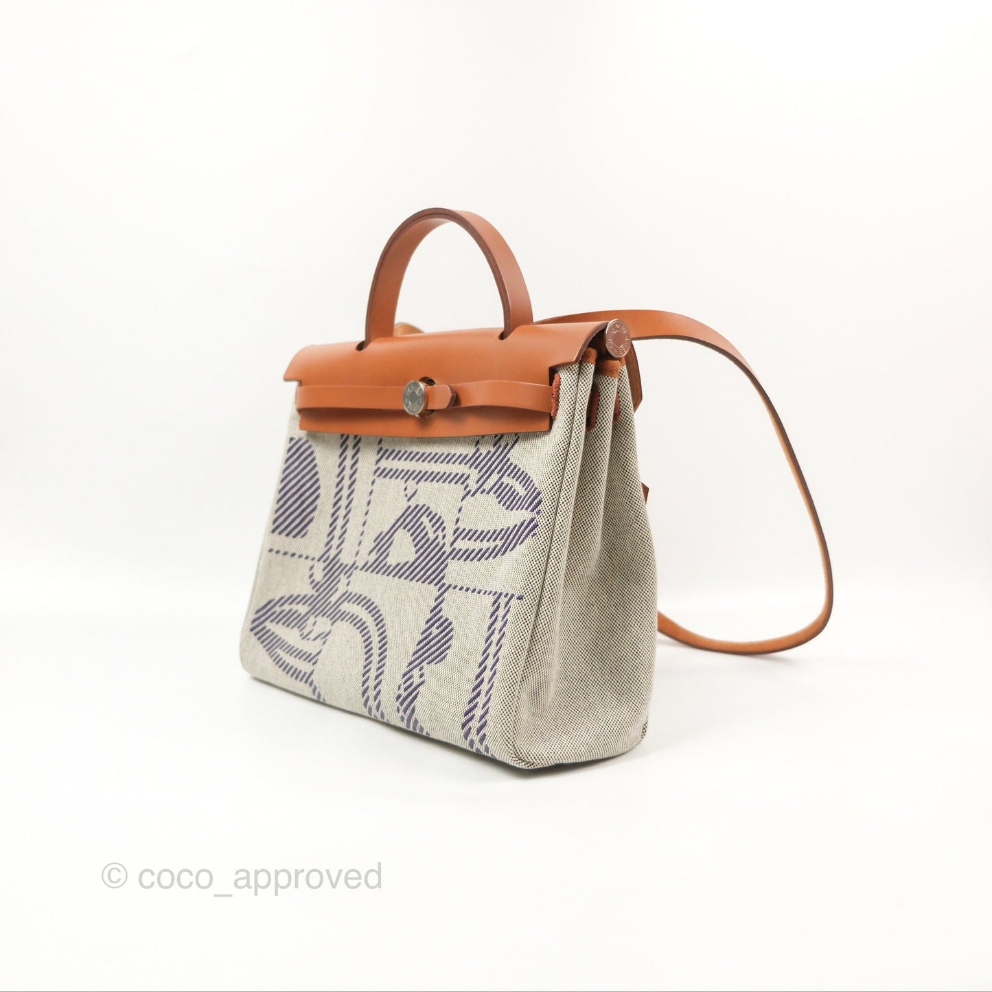 Hermes Herbag Brides de Gala Cassis Ecru/Noir