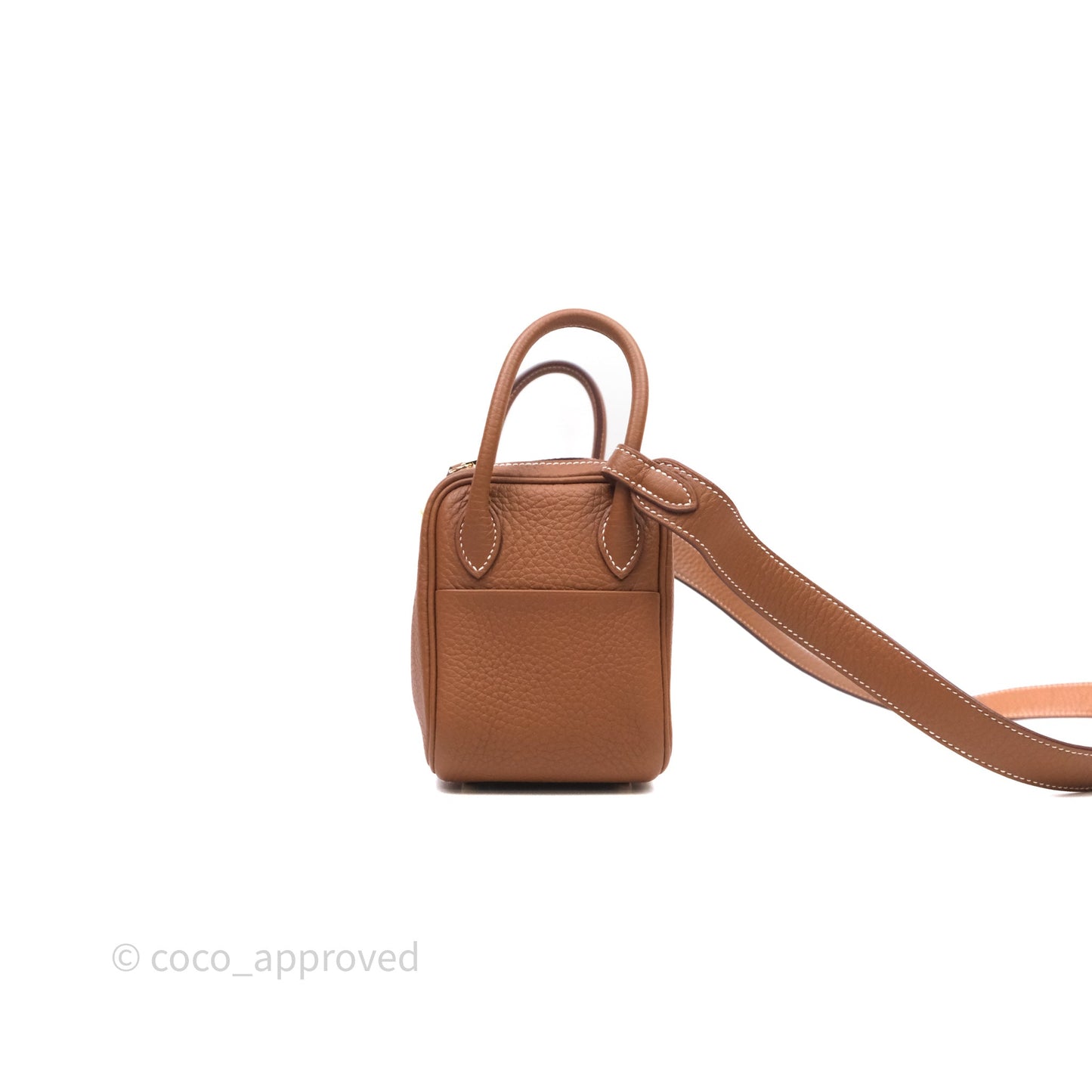 Hermès Mini Lindy 20 Gold Clemence Gold Hardware