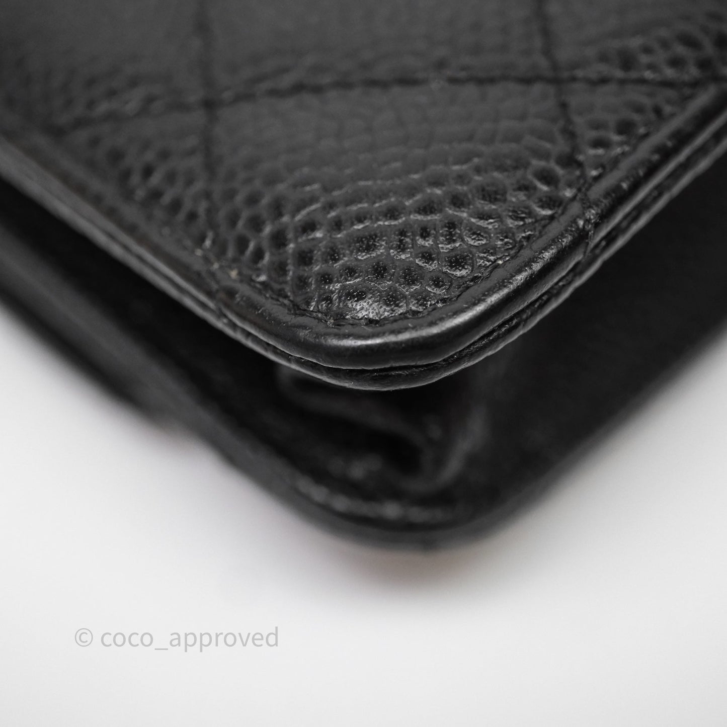 Chanel Quilted WOC Black Caviar Gold Hardware