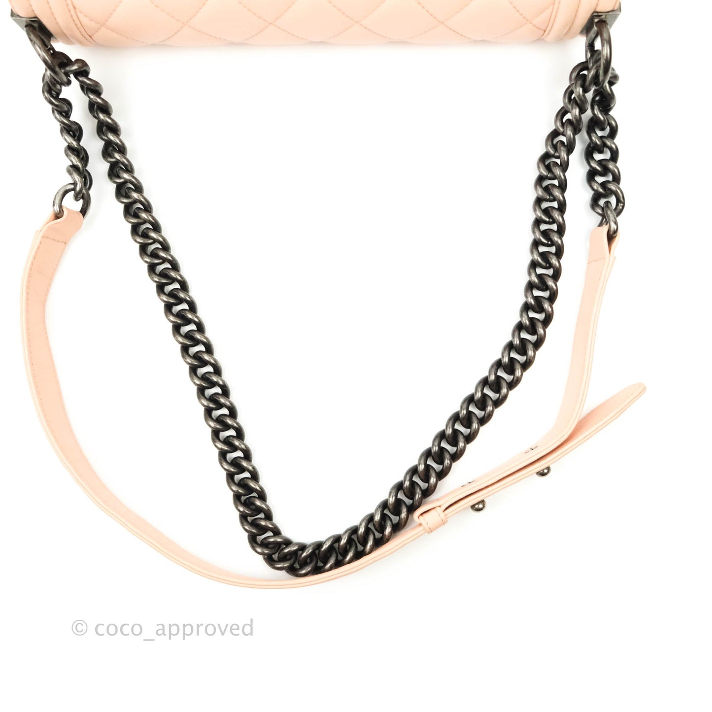 Chanel Boy New Medium Quilted Pink Calfskin Ruthenium Hardware