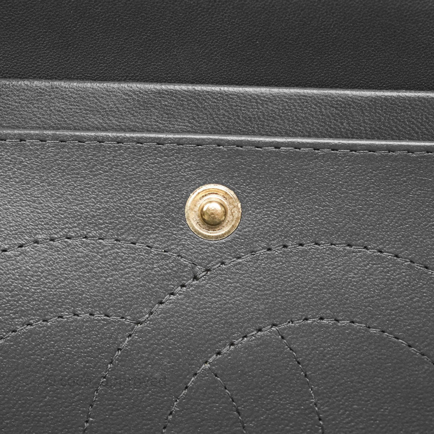 Chanel Jumbo Double Flap Dark Grey Lambskin Brushed Gold Hardware⁣⁣