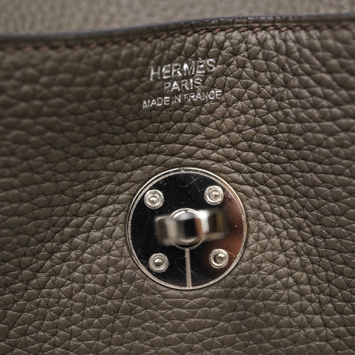 Hermès Lindy 30 Etain 8F Clemence Palladium Hardware