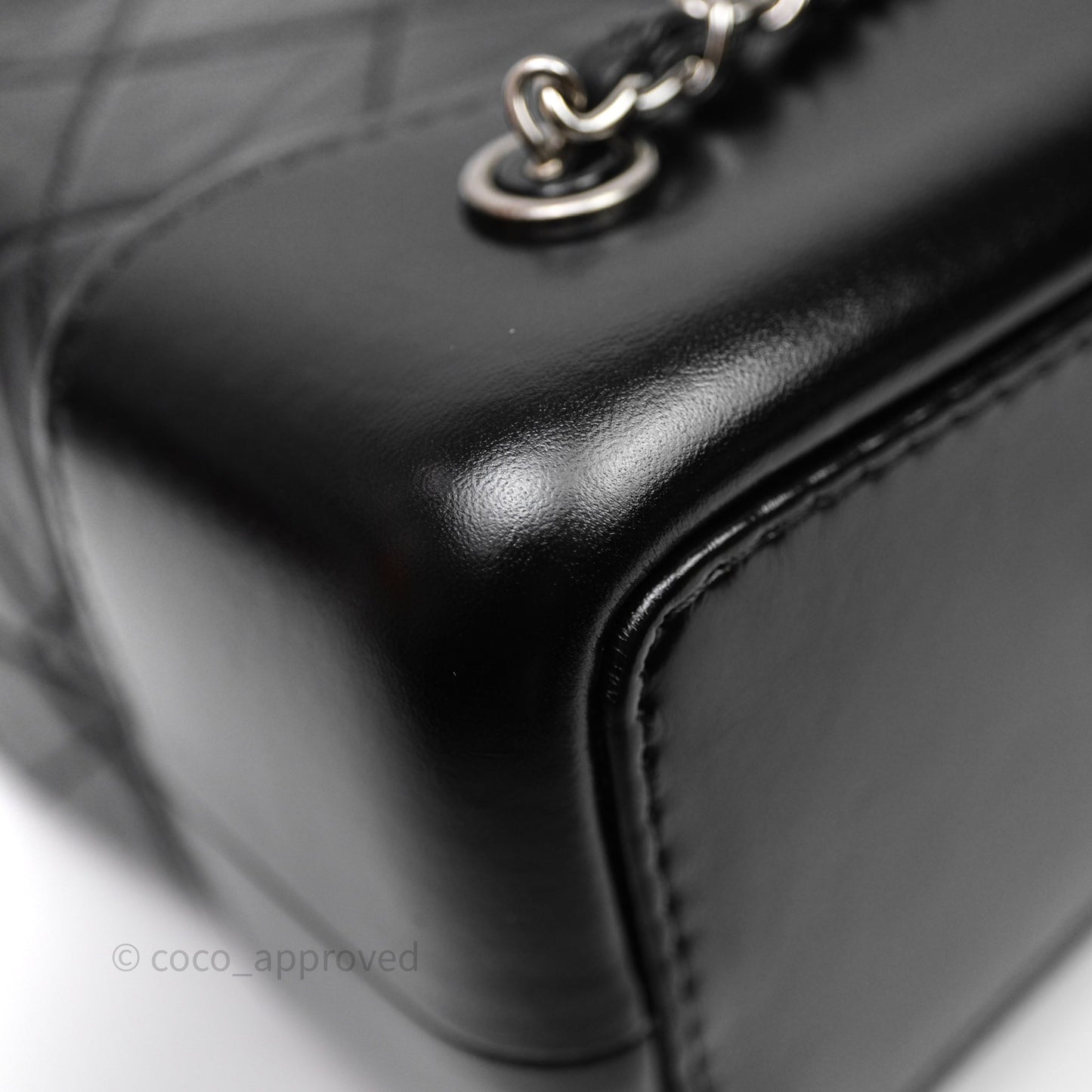 Chanel Small Gabrielle Backpack Quilted Black Aged Calfskin