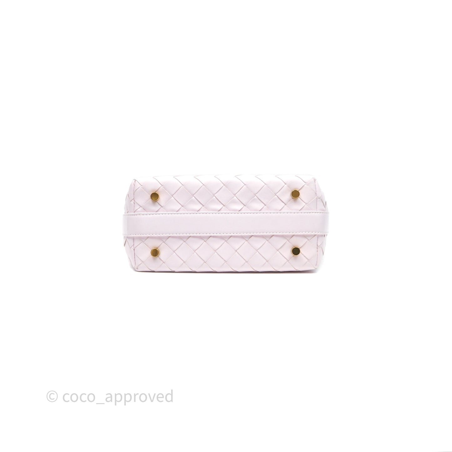 Bottega Veneta Wallace Pink Intrecciato Gold Hardware